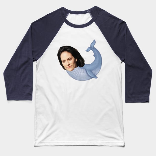 MONICA RE-WHALE-YES Baseball T-Shirt by Luckythelab